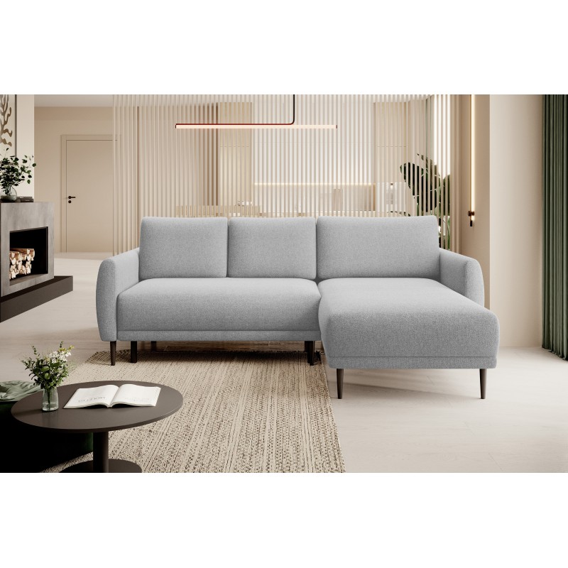 NAROŻNIK BONO Stylowa sofa z funkcją spania, Drewniane nóżki, Eleganckie podłokietniki, Głębokie siedzisko 226x164x88cm, Prawa s