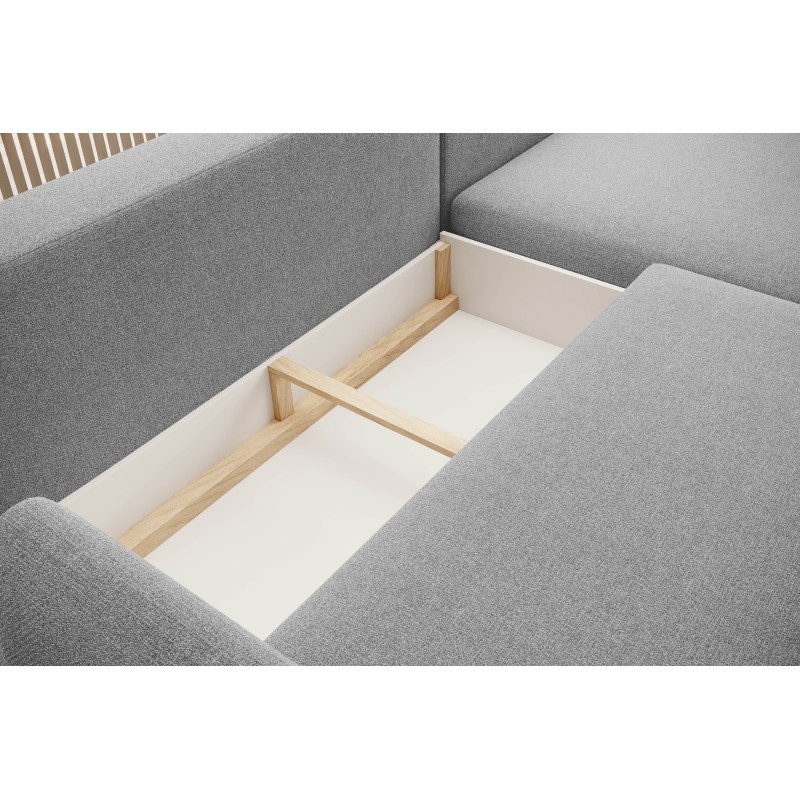 NAROŻNIK BONO Stylowa sofa z funkcją spania, Drewniane nóżki, Eleganckie podłokietniki, Głębokie siedzisko 226x164x88cm, Prawa s