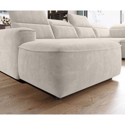 Narożnik COLOMBO XL Lewostronny z elektryczną funkcją spania pojemnikiem PALLADIUM 02 Beżowy