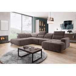 Narożnik COLOMBO XL Lewostronny z elektryczną funkcją spania pojemnikiem PALLADIUM 05 Brązowy Narożnik COLOMBO XL Lewostronny z elektryczną funkcją spania pojemnikiem PALLADIUM 05 Brązowy