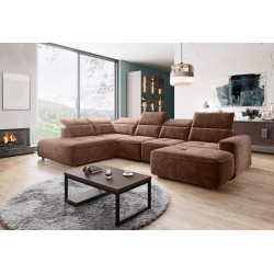 Narożnik COLOMBO XL Lewostronny z elektryczną funkcją spania pojemnikiem PALLADIUM 08 Miedziany Narożnik COLOMBO XL Lewostronny z elektryczną funkcją spania pojemnikiem PALLADIUM 08 Miedziany