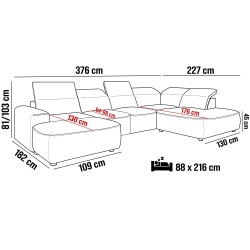 Narożnik COLOMBO XL Lewostronny z elektryczną funkcją spania pojemnikiem PALLADIUM 10 Zielony Narożnik COLOMBO XL Lewostronny z elektryczną funkcją spania pojemnikiem PALLADIUM 10 Zielony