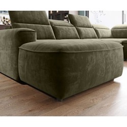 Narożnik COLOMBO XL Lewostronny z elektryczną funkcją spania pojemnikiem PALLADIUM 10 Zielony Narożnik COLOMBO XL Lewostronny z elektryczną funkcją spania pojemnikiem PALLADIUM 10 Zielony