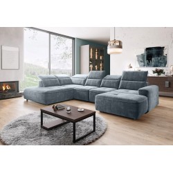 Narożnik COLOMBO XL Lewostronny z elektryczną funkcją spania pojemnikiem PALLADIUM 15 Szary Narożnik COLOMBO XL Lewostronny z elektryczną funkcją spania pojemnikiem PALLADIUM 15 Szary