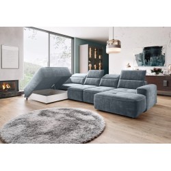 Narożnik COLOMBO XL Lewostronny z elektryczną funkcją spania pojemnikiem PALLADIUM 15 Szary Narożnik COLOMBO XL Lewostronny z elektryczną funkcją spania pojemnikiem PALLADIUM 15 Szary