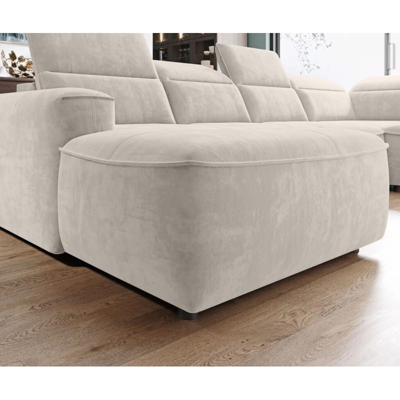 Narożnik COLOMBO XL Prawostronny z elektryczną funkcją spania pojemnikiem PALLADIUM 02 Beżowy