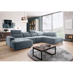 Narożnik COLOMBO XL Prawostronny z elektryczną funkcją spania pojemnikiem PALLADIUM 15 Szary Narożnik COLOMBO XL Prawostronny z elektryczną funkcją spania pojemnikiem PALLADIUM 15 Szary