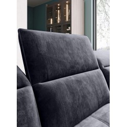 Narożnik COLOMBO XL Prawostronny z elektryczną funkcją spania pojemnikiem PALLADIUM 19 Antracytowy