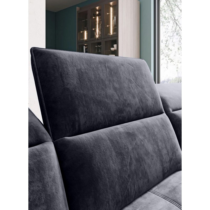 Narożnik COLOMBO XL Prawostronny z elektryczną funkcją spania pojemnikiem PALLADIUM 19 Antracytowy