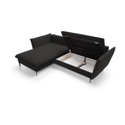 Narożnik GLOSS Lewostronny z funkcją spania, zestaw z poduszkami wolnostojący tkanina RIVIERA 16 Cappucino Narożnik GLOSS Lewostronny z funkcją spania, zestaw z poduszkami wolnostojący tkanina RIVIERA 16 Cappucino