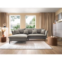 Narożnik GLOSS Lewostronny z funkcją spania, zestaw z poduszkami wolnostojący tkanina RIVIERA 21 Beżowy Narożnik GLOSS Lewostronny z funkcją spania, zestaw z poduszkami wolnostojący tkanina RIVIERA 21 Beżowy