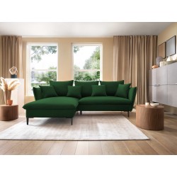 Narożnik GLOSS Lewostronny z funkcją spania, zestaw z poduszkami wolnostojący tkanina RIVIERA 41 Platynowy Narożnik GLOSS Lewostronny z funkcją spania, zestaw z poduszkami wolnostojący tkanina RIVIERA 41 Platynowy