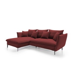 Narożnik GLOSS Lewostronny z funkcją spania, zestaw z poduszkami wolnostojący tkanina RIVIERA 69 Fioletowy Narożnik GLOSS Lewostronny z funkcją spania, zestaw z poduszkami wolnostojący tkanina RIVIERA 69 Fioletowy