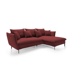 Narożnik GLOSS Prawostronny z funkcją spania, zestaw z poduszkami wolnostojący tkanina RIVIERA 69 Fioletowy Narożnik GLOSS Prawostronny z funkcją spania, zestaw z poduszkami wolnostojący tkanina RIVIERA 69 Fioletowy