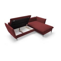 Narożnik GLOSS Prawostronny z funkcją spania, zestaw z poduszkami wolnostojący tkanina RIVIERA 69 Fioletowy Narożnik GLOSS Prawostronny z funkcją spania, zestaw z poduszkami wolnostojący tkanina RIVIERA 69 Fioletowy