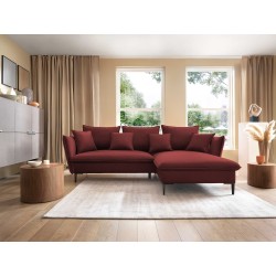 Narożnik GLOSS Prawostronny z funkcją spania, zestaw z poduszkami wolnostojący tkanina RIVIERA 69 Fioletowy Narożnik GLOSS Prawostronny z funkcją spania, zestaw z poduszkami wolnostojący tkanina RIVIERA 69 Fioletowy
