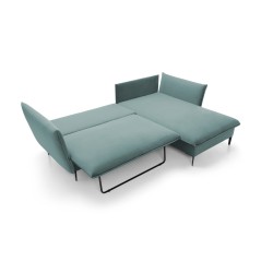 Narożnik GLOSS Prawostronny z funkcją spania, zestaw z poduszkami wolnostojący tkanina RIVIERA 80 Jasny szary Narożnik GLOSS Prawostronny z funkcją spania, zestaw z poduszkami wolnostojący tkanina RIVIERA 80 Jasny szary
