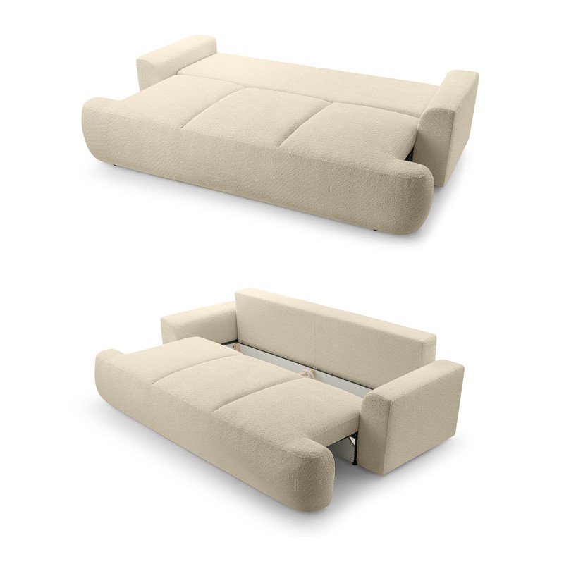 Sofa dwuosobowa VELO wolnostojący z funkcją spania w tkaninie Coral 50