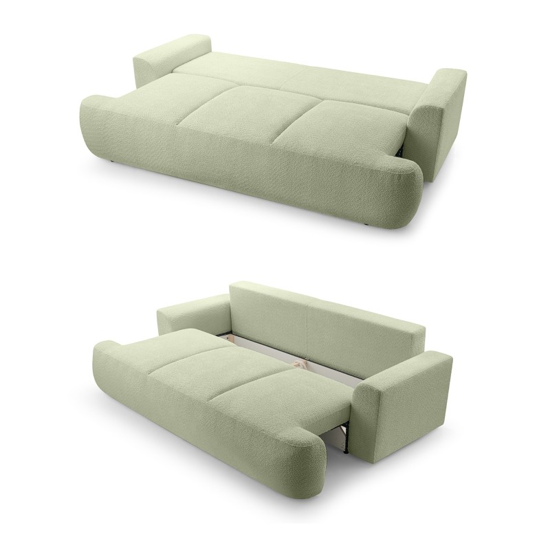 Sofa dwuosobowa VELO wolnostojący z funkcją spania w tkaninie Coral 55