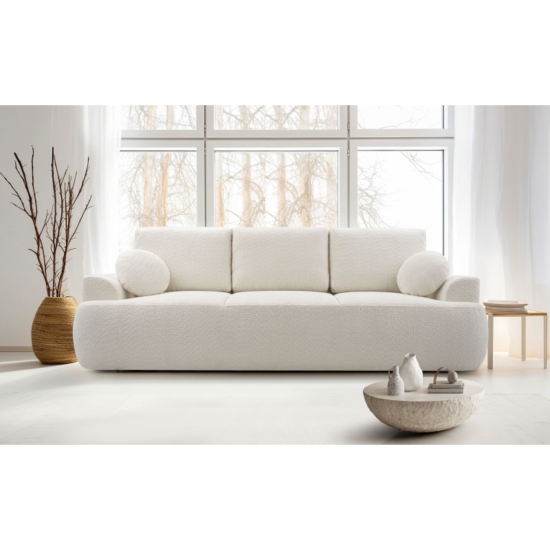 Sofa dwuosobowa VELO wolnostojący z funkcją spania w tkaninie Coral 65