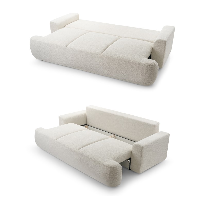 Sofa dwuosobowa VELO wolnostojący z funkcją spania w tkaninie Coral 65