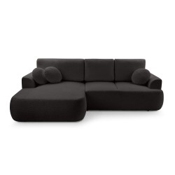 Narożnik VELO wolnostojący układ L strona Lewa z funkcją spania w tkaninie Coral 60