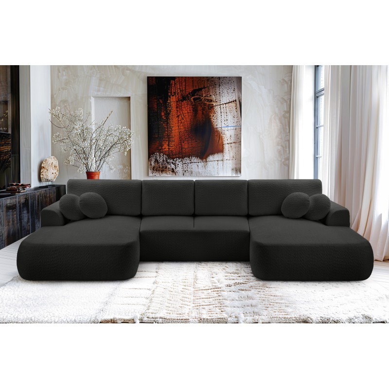 Narożnik VELO wolnostojący układ U z funkcją spania w tkaninie Coral 60 Narożnik VELO wolnostojący układ U z funkcją spania w tkaninie Coral 60