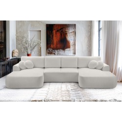 Narożnik VELO wolnostojący układ U z funkcją spania w tkaninie Coral 65 Narożnik VELO wolnostojący układ U z funkcją spania w tkaninie Coral 65