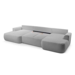 Narożnik VELO wolnostojący układ U z funkcją spania w tkaninie Coral 75 Narożnik VELO wolnostojący układ U z funkcją spania w tkaninie Coral 75