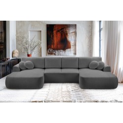 Narożnik VELO wolnostojący układ U z funkcją spania w tkaninie Coral 80 Narożnik VELO wolnostojący układ U z funkcją spania w tkaninie Coral 80