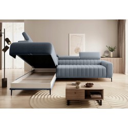 Narożnik GANDI 160 Lewostronny Materac system włoski Salvador 14 Szary