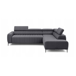 Narożnik GANDI 160 Prawostronny Materac system włoski Salvador 15 Ciemny szary
