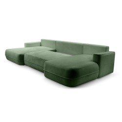 Narożnik FUEGO wolnostojący układ U z funkcją spania w tkaninie Bubble 12