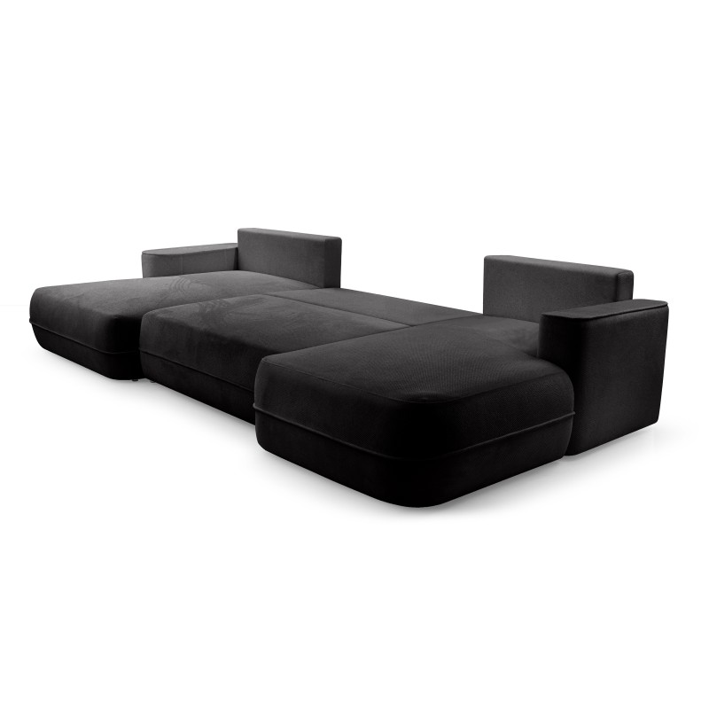 Narożnik FUEGO wolnostojący układ U z funkcją spania w tkaninie Bubble 17