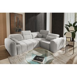 Narożnik Luxor II z funkcją spania Plecionka, Wind 84 - komfort i elegancja w jednym
