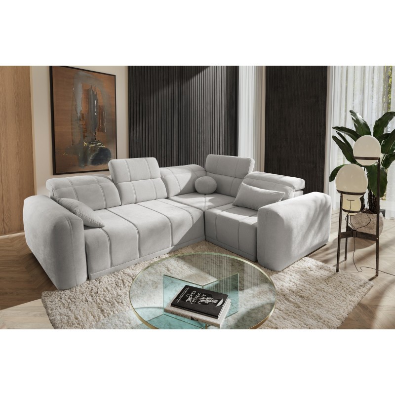 Narożnik Luxor II z funkcją spania Plecionka, Wind 84 - komfort i elegancja w jednym