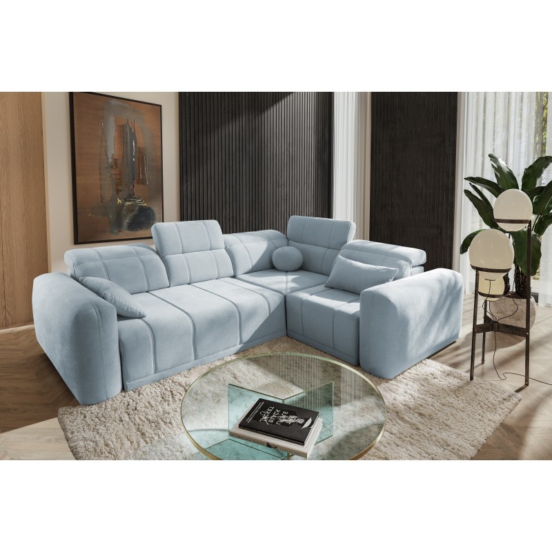 Narożnik Luxor II z funkcją spania Plecionka, Wind 73 - komfort i elegancja w jednym