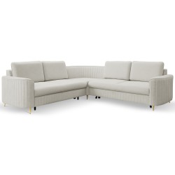 Narożnik LAREN nowoczesna sofa z funkcją spania, pojemnik na pościel, plastikowe nogi, lewa strona, JASNY ASHLEY, 251x251x85 cm Narożnik LAREN nowoczesna sofa z funkcją spania, pojemnik na pościel, plastikowe nogi, lewa strona, JASNY ASHLEY, 251x251x85 cm