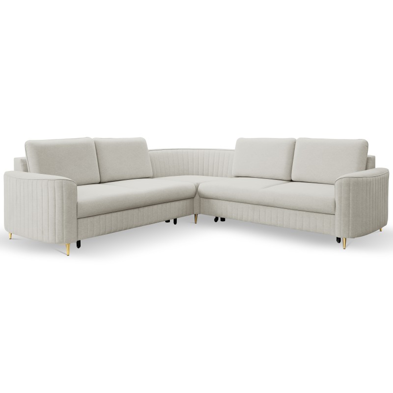 Narożnik LAREN nowoczesna sofa z funkcją spania, pojemnik na pościel, plastikowe nogi, lewa strona, JASNY ASHLEY, 251x251x85 cm Narożnik LAREN nowoczesna sofa z funkcją spania, pojemnik na pościel, plastikowe nogi, lewa strona, JASNY ASHLEY, 251x251x85 cm