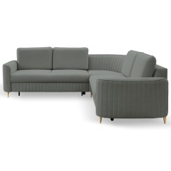 Narożnik LAREN nowoczesna sofa z funkcją spania, pojemnik na pościel, plastikowe nogi, lewa strona, CIEMNOSZARY, 251x251x85 cm Narożnik LAREN nowoczesna sofa z funkcją spania, pojemnik na pościel, plastikowe nogi, lewa strona, CIEMNOSZARY, 251x251x85 cm