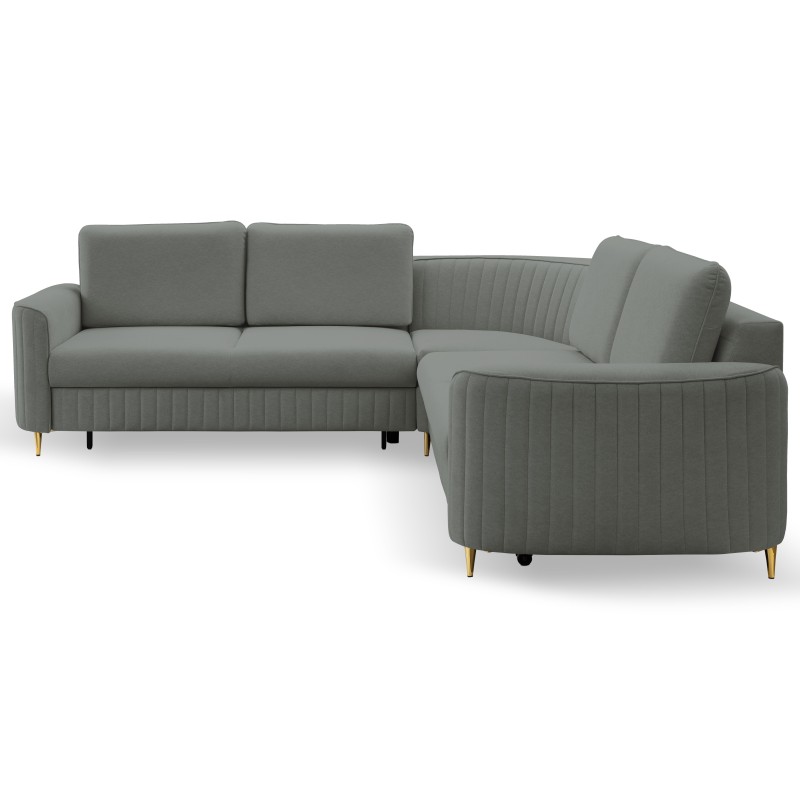 Narożnik LAREN nowoczesna sofa z funkcją spania, pojemnik na pościel, plastikowe nogi, lewa strona, CIEMNOSZARY, 251x251x85 cm Narożnik LAREN nowoczesna sofa z funkcją spania, pojemnik na pościel, plastikowe nogi, lewa strona, CIEMNOSZARY, 251x251x85 cm