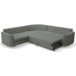 Narożnik LAREN nowoczesna sofa z funkcją spania, pojemnik na pościel, plastikowe nogi, lewa strona, CIEMNOSZARY, 251x251x85 cm Narożnik LAREN nowoczesna sofa z funkcją spania, pojemnik na pościel, plastikowe nogi, lewa strona, CIEMNOSZARY, 251x251x85 cm
