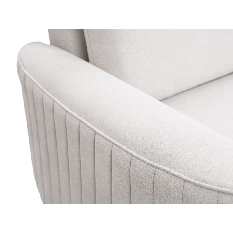 Narożnik LAREN nowoczesna sofa z funkcją spania, pojemnik na pościel, plastikowe nogi, prawa strona, ECRU, 251x251x85 cm Narożnik LAREN nowoczesna sofa z funkcją spania, pojemnik na pościel, plastikowe nogi, prawa strona, ECRU, 251x251x85 cm