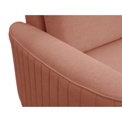 Narożnik LAREN nowoczesna sofa z funkcją spania, pojemnik na pościel, plastikowe nogi, prawa strona, PUDROWY RÓŻ, 251x251x85 cm Narożnik LAREN nowoczesna sofa z funkcją spania, pojemnik na pościel, plastikowe nogi, prawa strona, PUDROWY RÓŻ, 251x251x85 cm