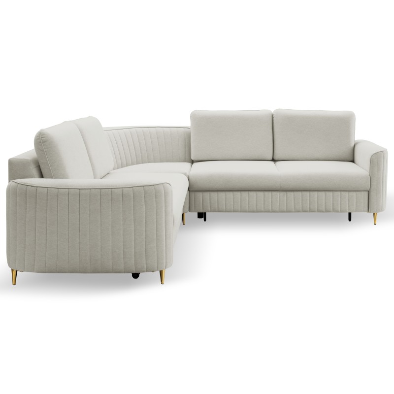 Narożnik LAREN nowoczesna sofa z funkcją spania, pojemnik na pościel, plastikowe nogi, prawa strona, JASNY ASHLEY, 251x251x85 cm Narożnik LAREN nowoczesna sofa z funkcją spania, pojemnik na pościel, plastikowe nogi, prawa strona, JASNY ASHLEY, 251x251x85 cm