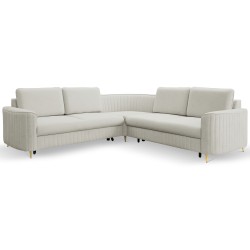 Narożnik LAREN nowoczesna sofa z funkcją spania, pojemnik na pościel, plastikowe nogi, prawa strona, JASNY ASHLEY, 251x251x85 cm Narożnik LAREN nowoczesna sofa z funkcją spania, pojemnik na pościel, plastikowe nogi, prawa strona, JASNY ASHLEY, 251x251x85 cm