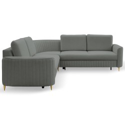 Narożnik LAREN nowoczesna sofa z funkcją spania, pojemnik na pościel, plastikowe nogi, prawa strona, CIEMNOSZARY, 251x251x85 cm Narożnik LAREN nowoczesna sofa z funkcją spania, pojemnik na pościel, plastikowe nogi, prawa strona, CIEMNOSZARY, 251x251x85 cm