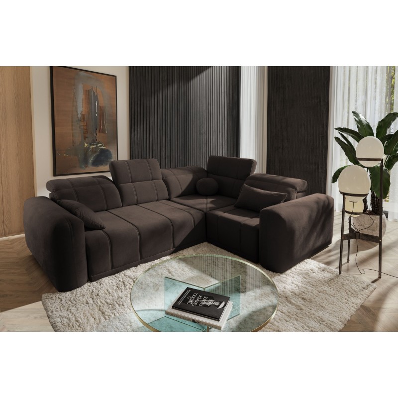Narożnik Luxor II z funkcją spania Plecionka, Wind 28 - komfort i elegancja w jednym