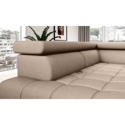 Narożnik BAGGIO Lewostronny z funkcją spania, wolnostojący tkanina LETTO 11 Beżowy Narożnik BAGGIO Lewostronny z funkcją spania, wolnostojący tkanina LETTO 11 Beżowy