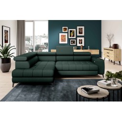 Narożnik BAGGIO Lewostronny z funkcją spania, wolnostojący tkanina LETTO 39 Ciemna Zieleń Narożnik BAGGIO Lewostronny z funkcją spania, wolnostojący tkanina LETTO 39 Ciemna Zieleń